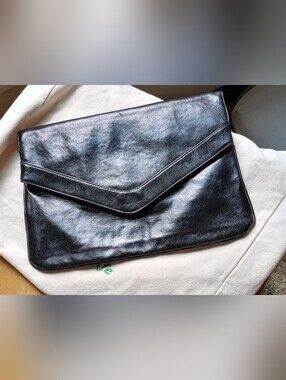 Theodore Of California Black Clutch Bag with Mirror